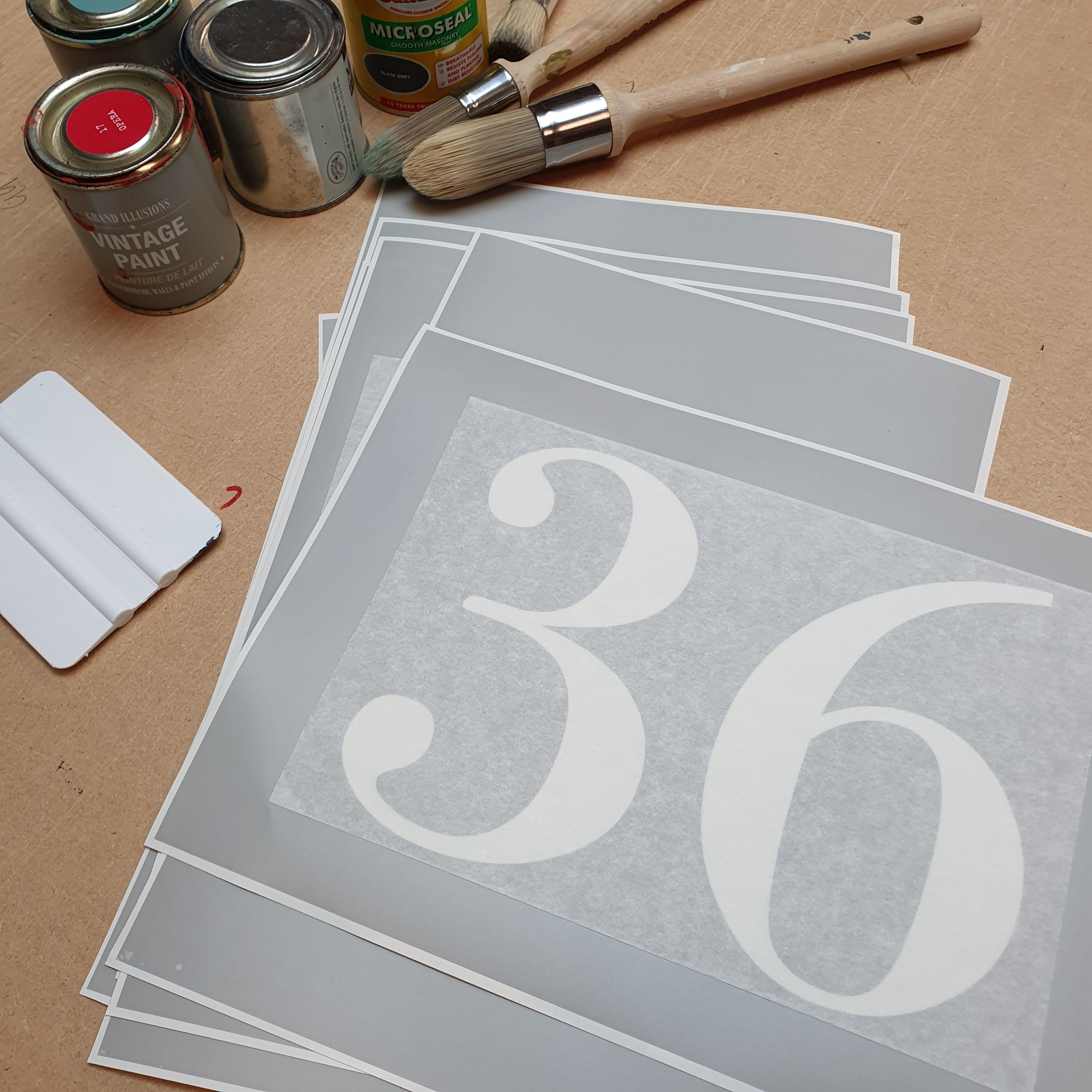 Number Sign  -Stencil Film