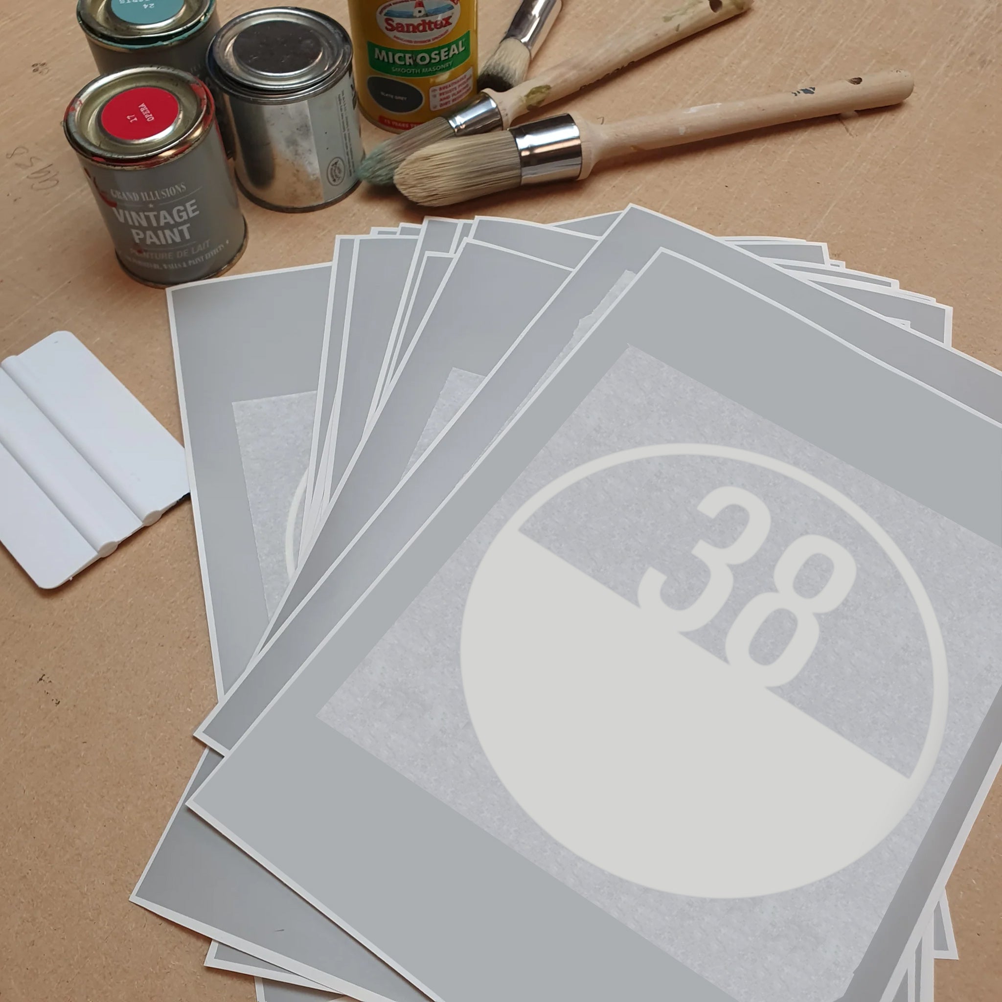 Lewry House Number - Stencil Film