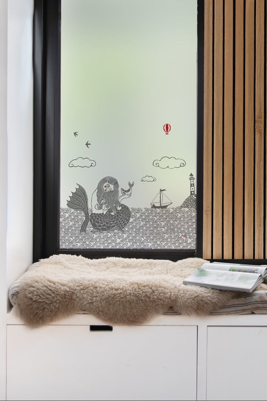 Mermaid folklore Cornish window film