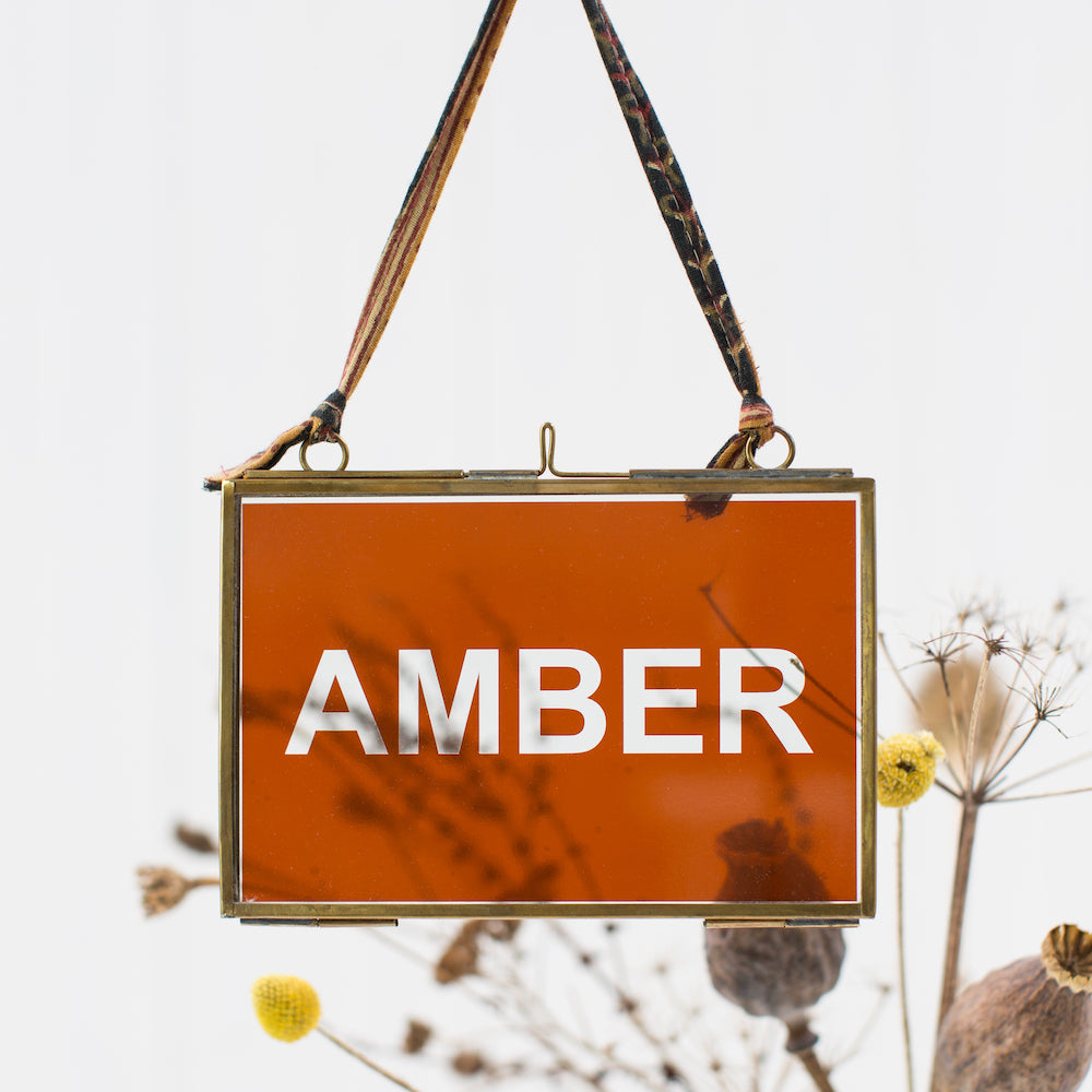 Amber Stained Glass Film.