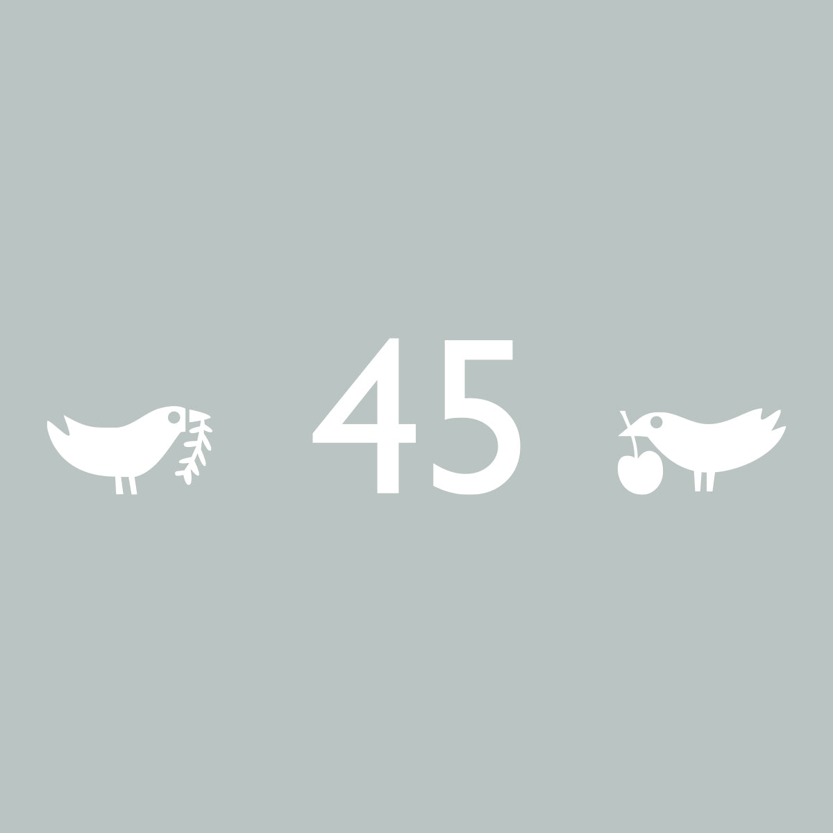 Gill Sans Number & Birds.