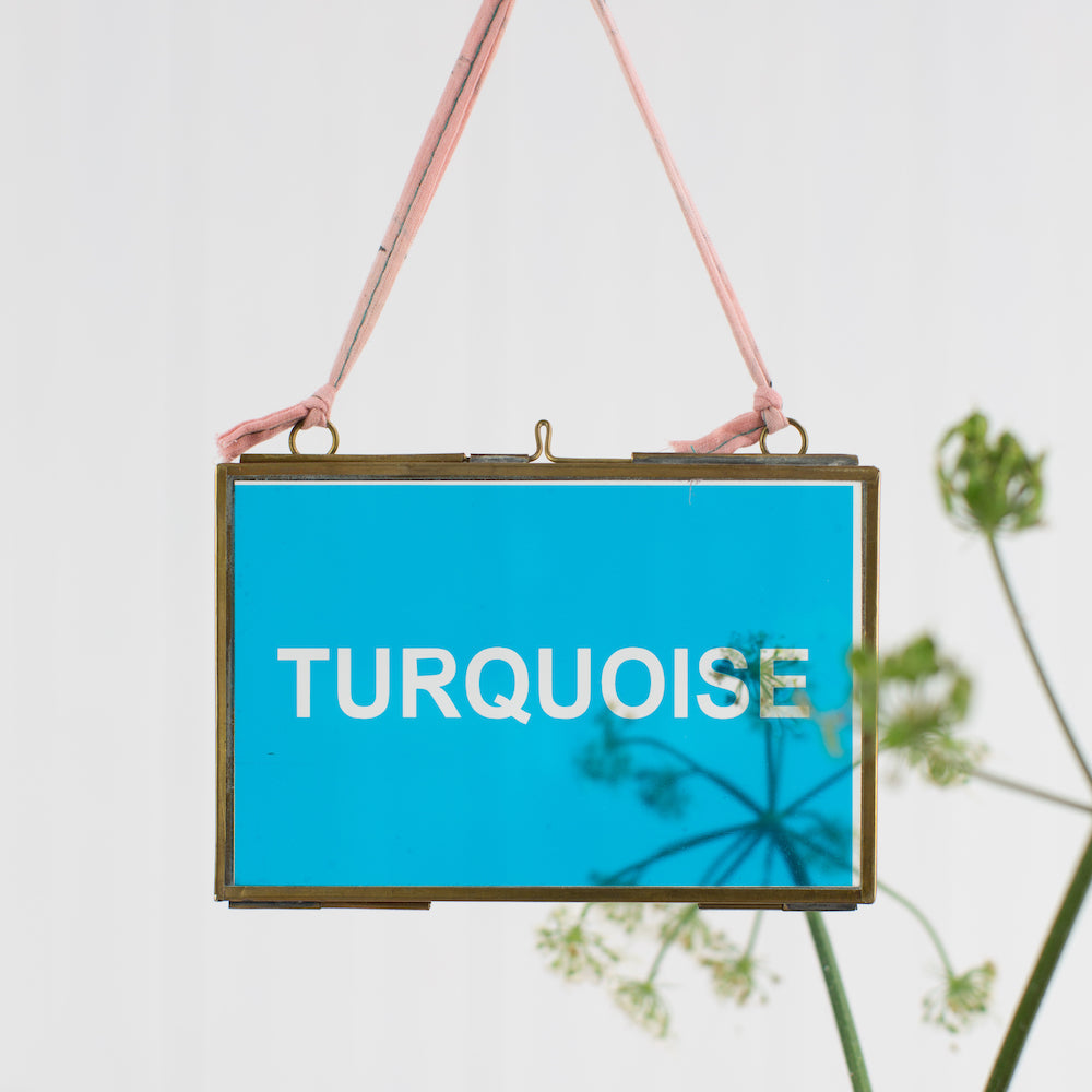 Turquoise Stained Glass Film.