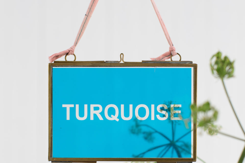 Turquoise Stained Glass Film.
