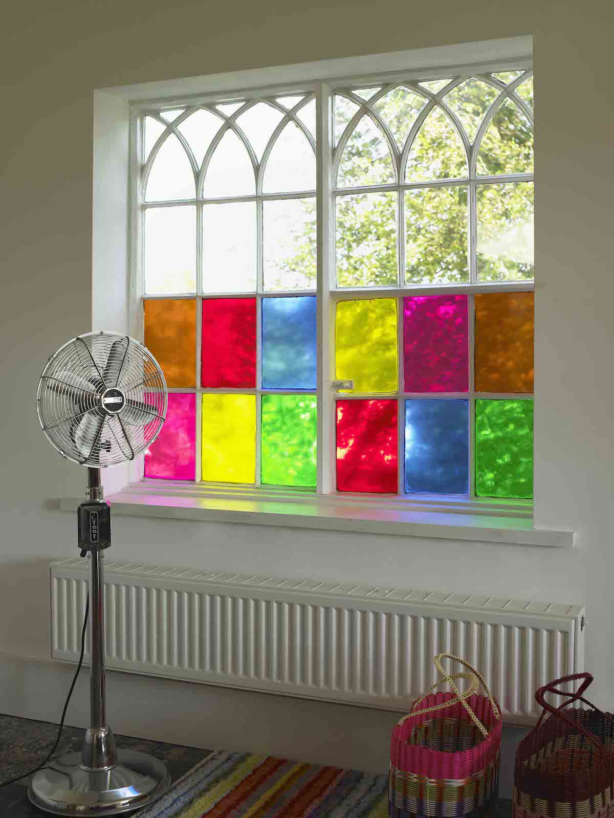 Amber Stained Glass Film