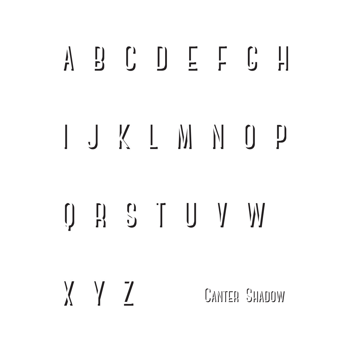 Canter Shadow Written Number Block.