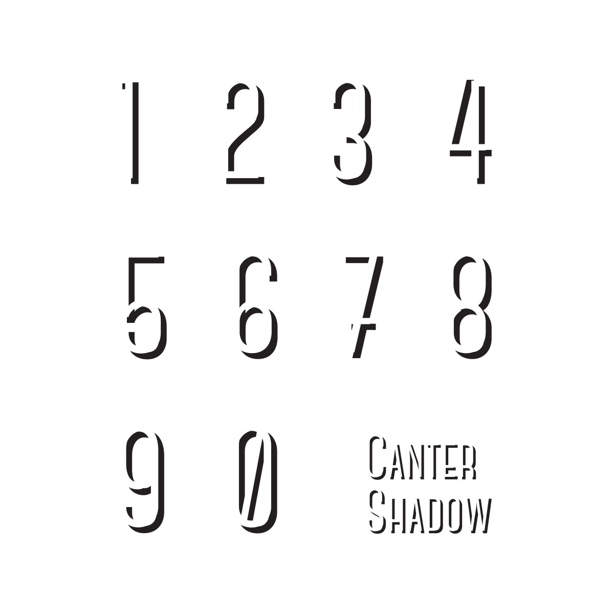 Canter Shadow Number in Oval.