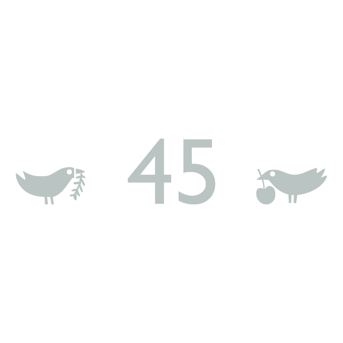 Gill Sans Number & Birds.