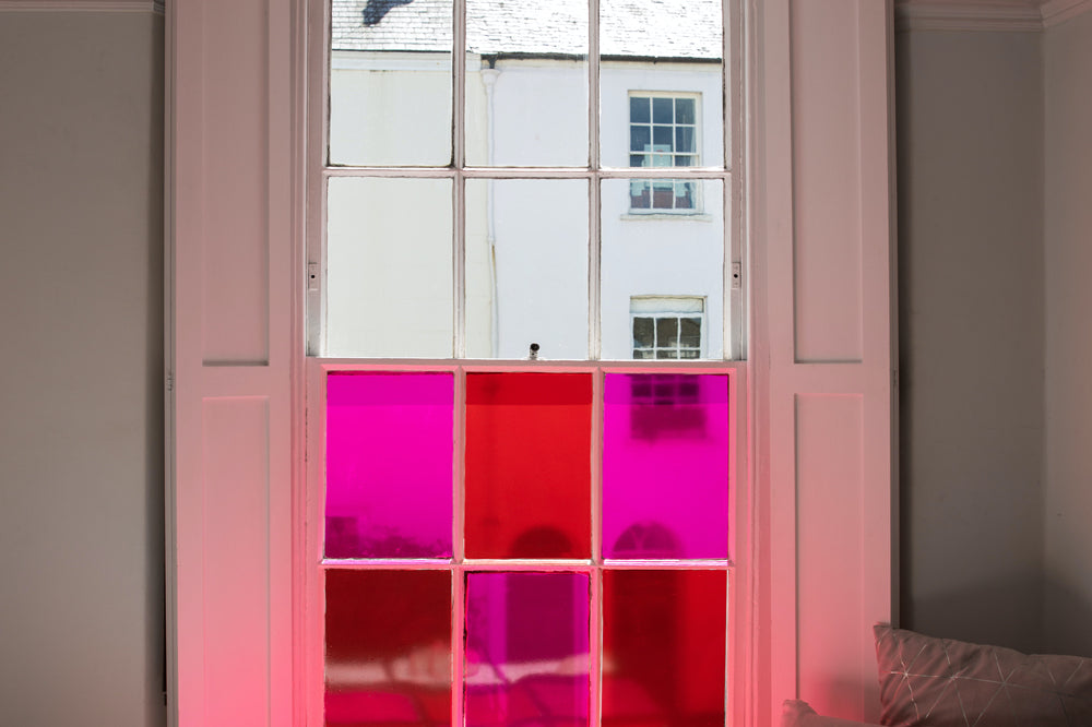 Red Stained Glass Film.
