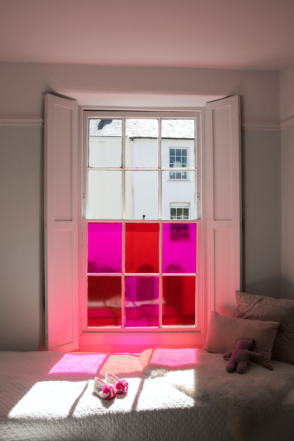 Red Stained Glass Film Brume window film