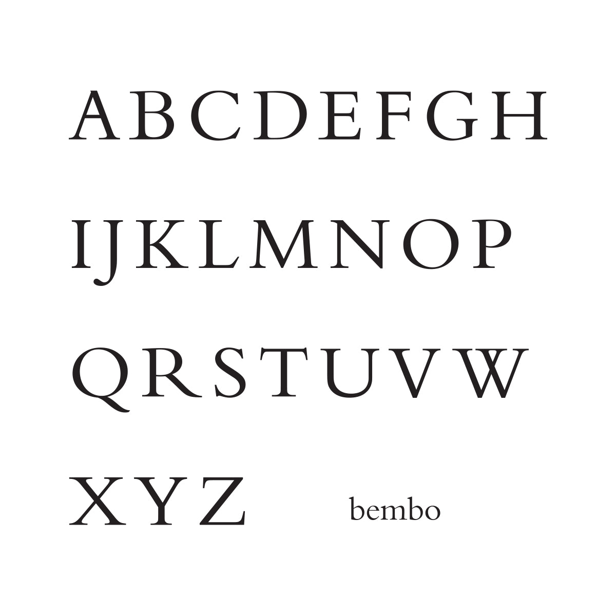 Custom Text - Bembo.