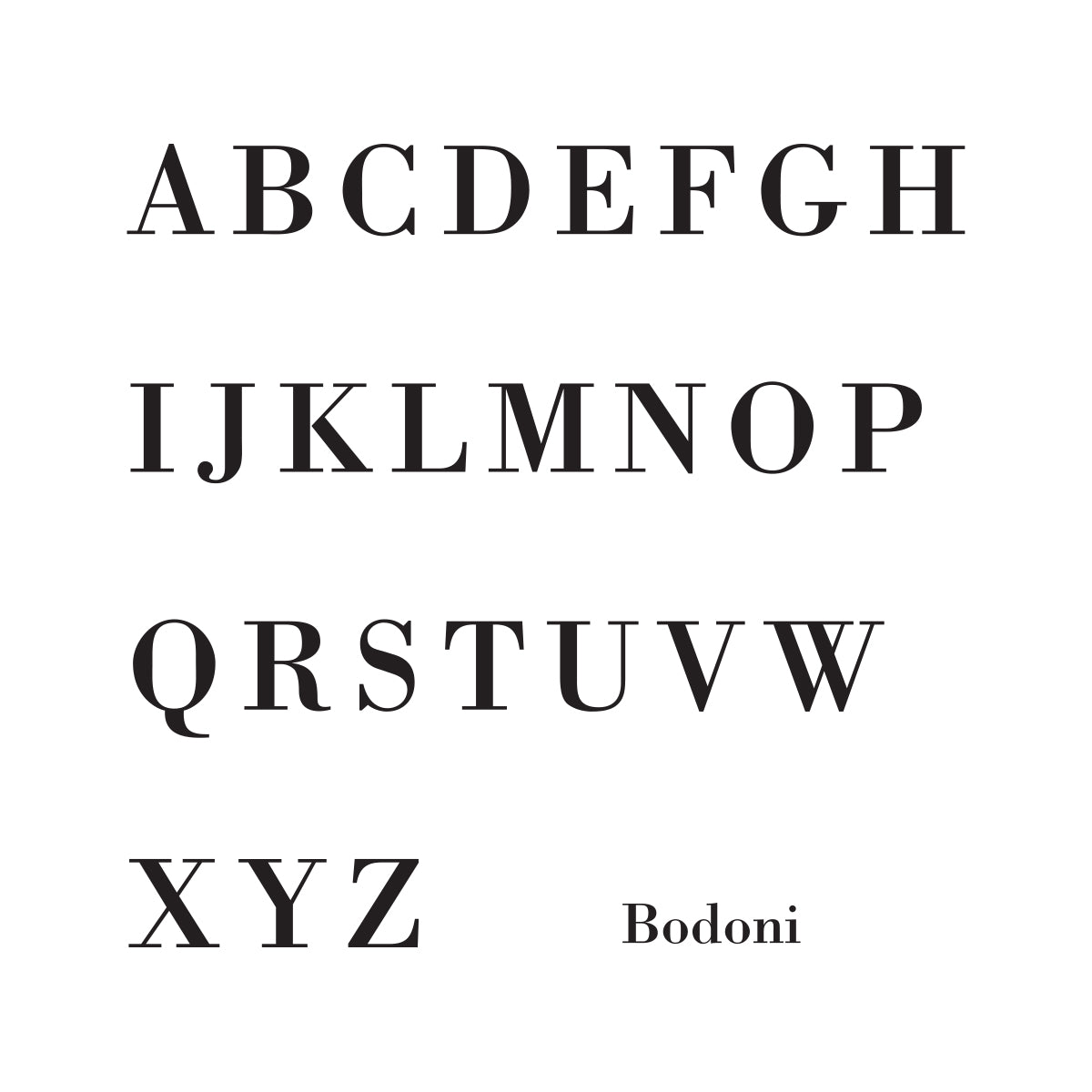 Bodoni Written Number-2 Lines.