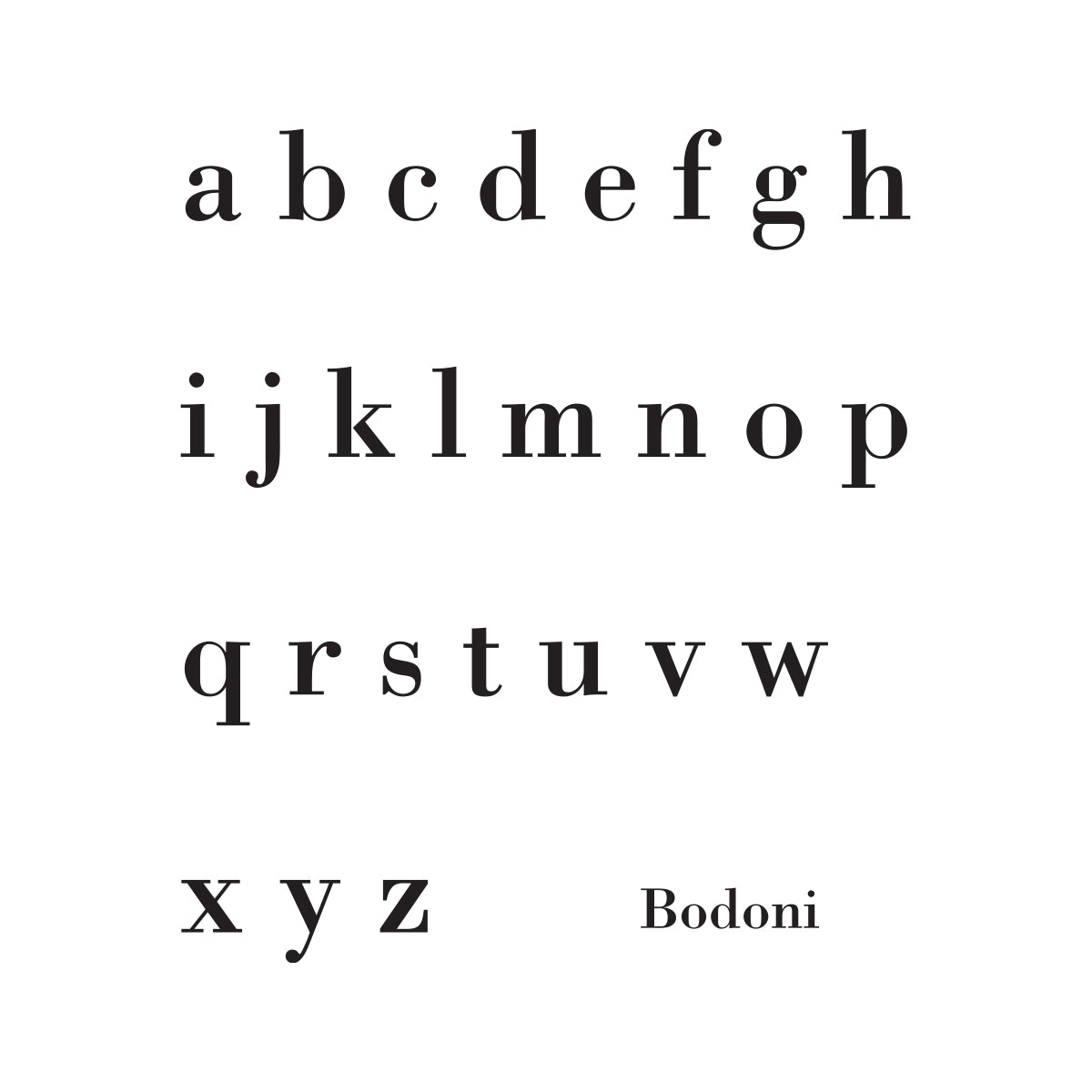 Bodoni Written Number-2 Lines.