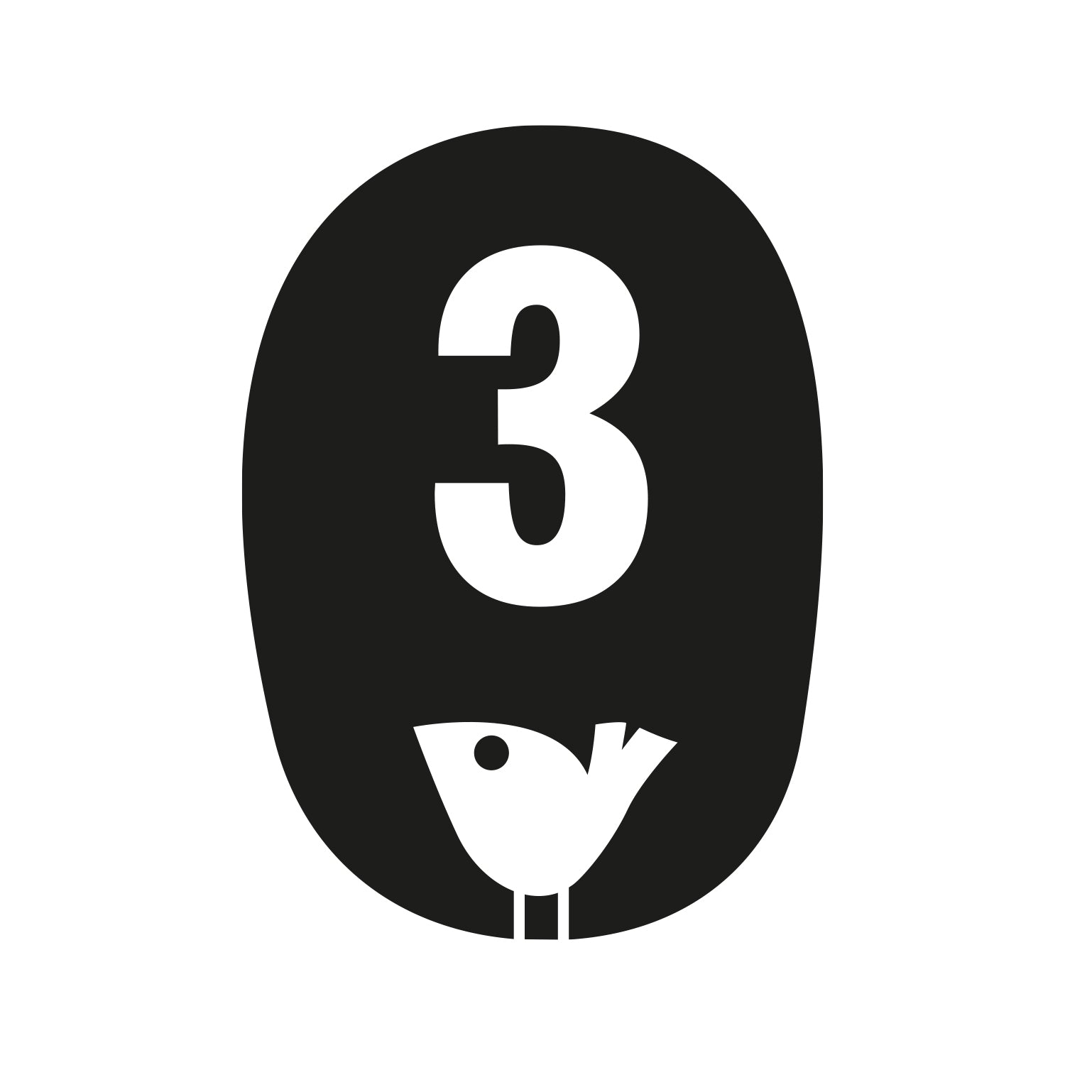 Chirpy Bird Oval House Number - Stencil Film