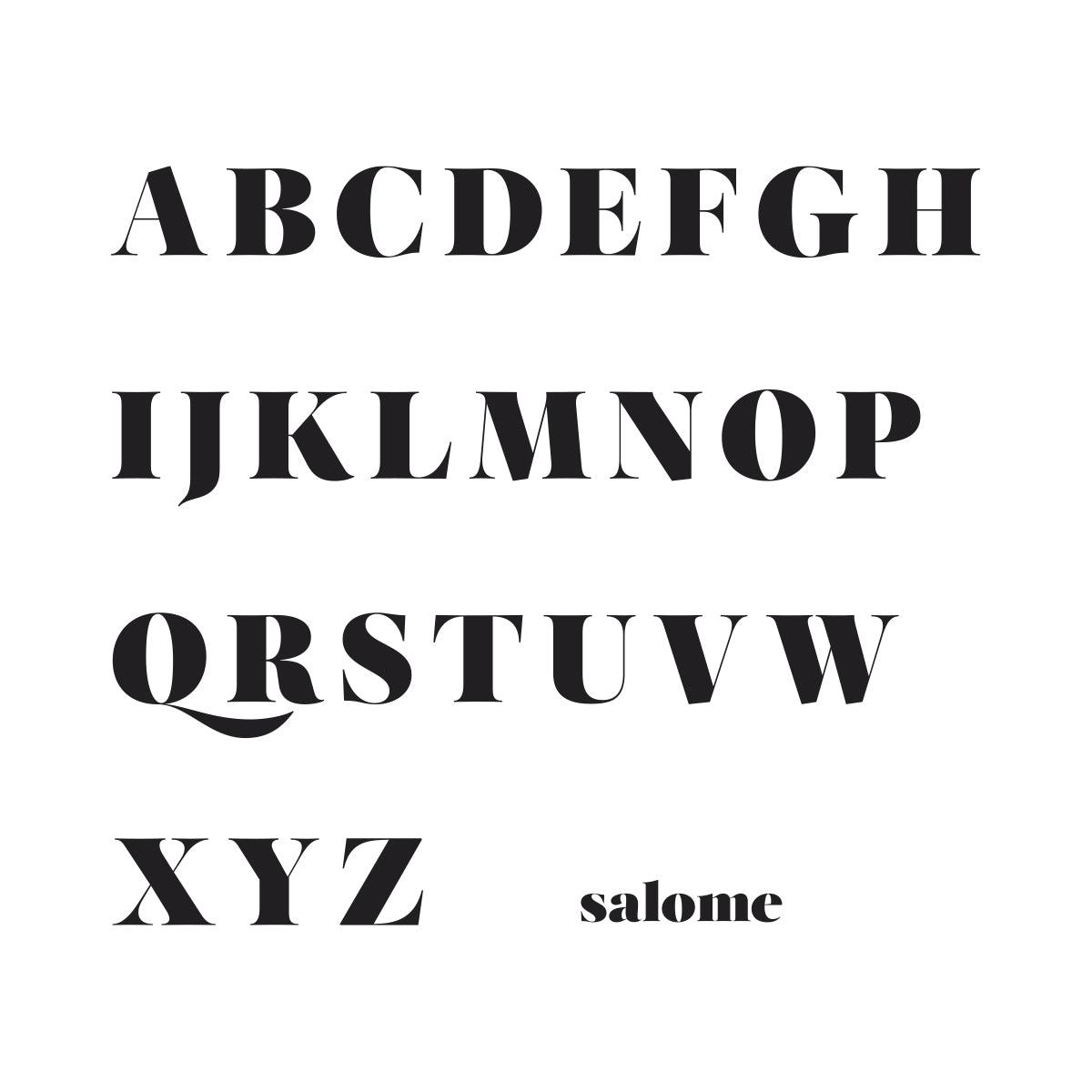 Salome Written Number Block – Brume window film