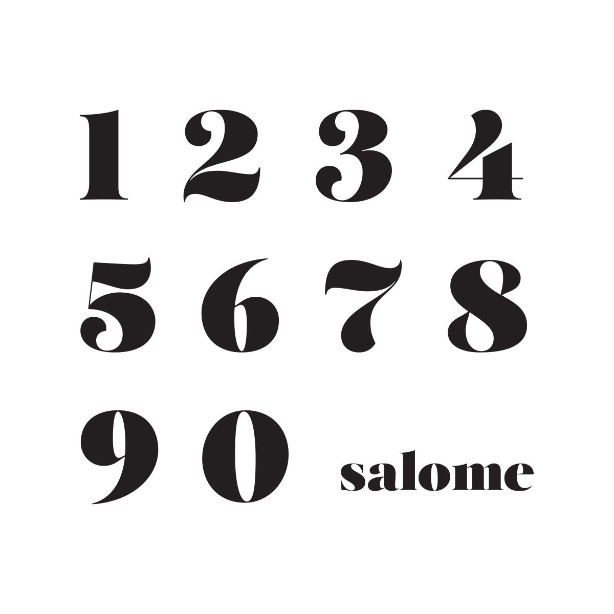 Salome Number in Oval.