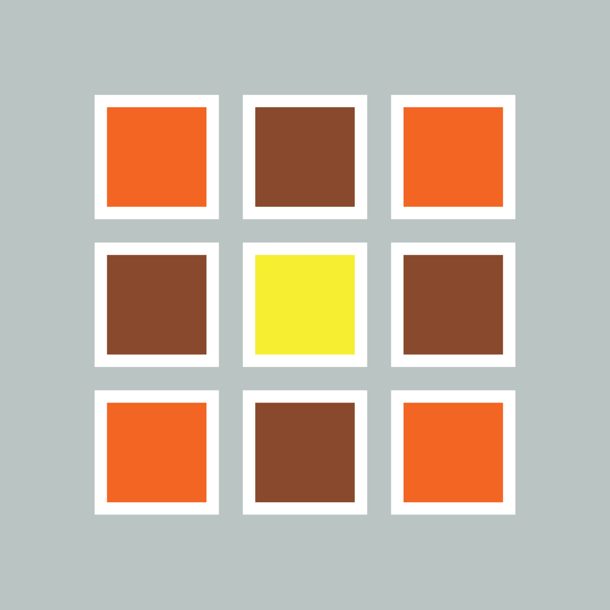 Coloured square block.