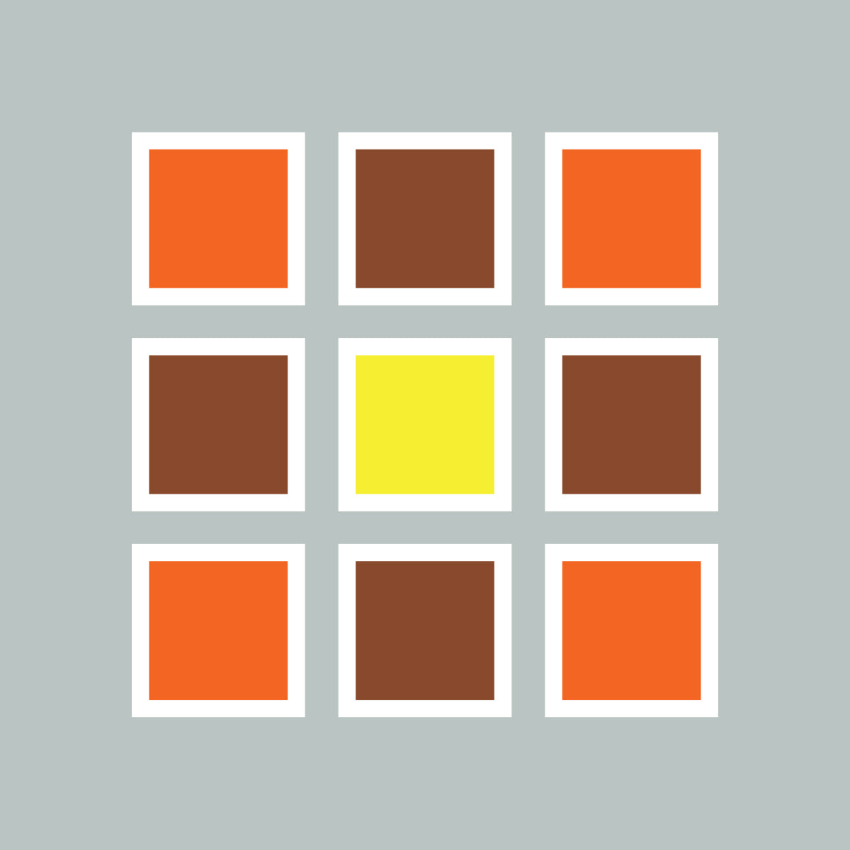 Coloured square block.