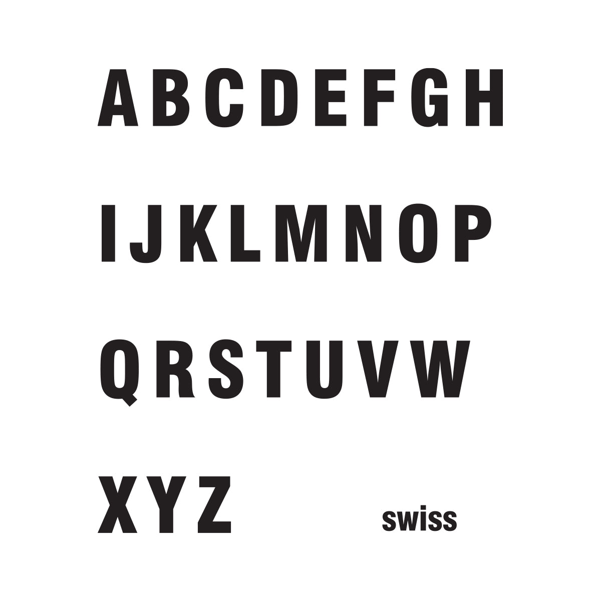 Swiss Written Number-1 Line.