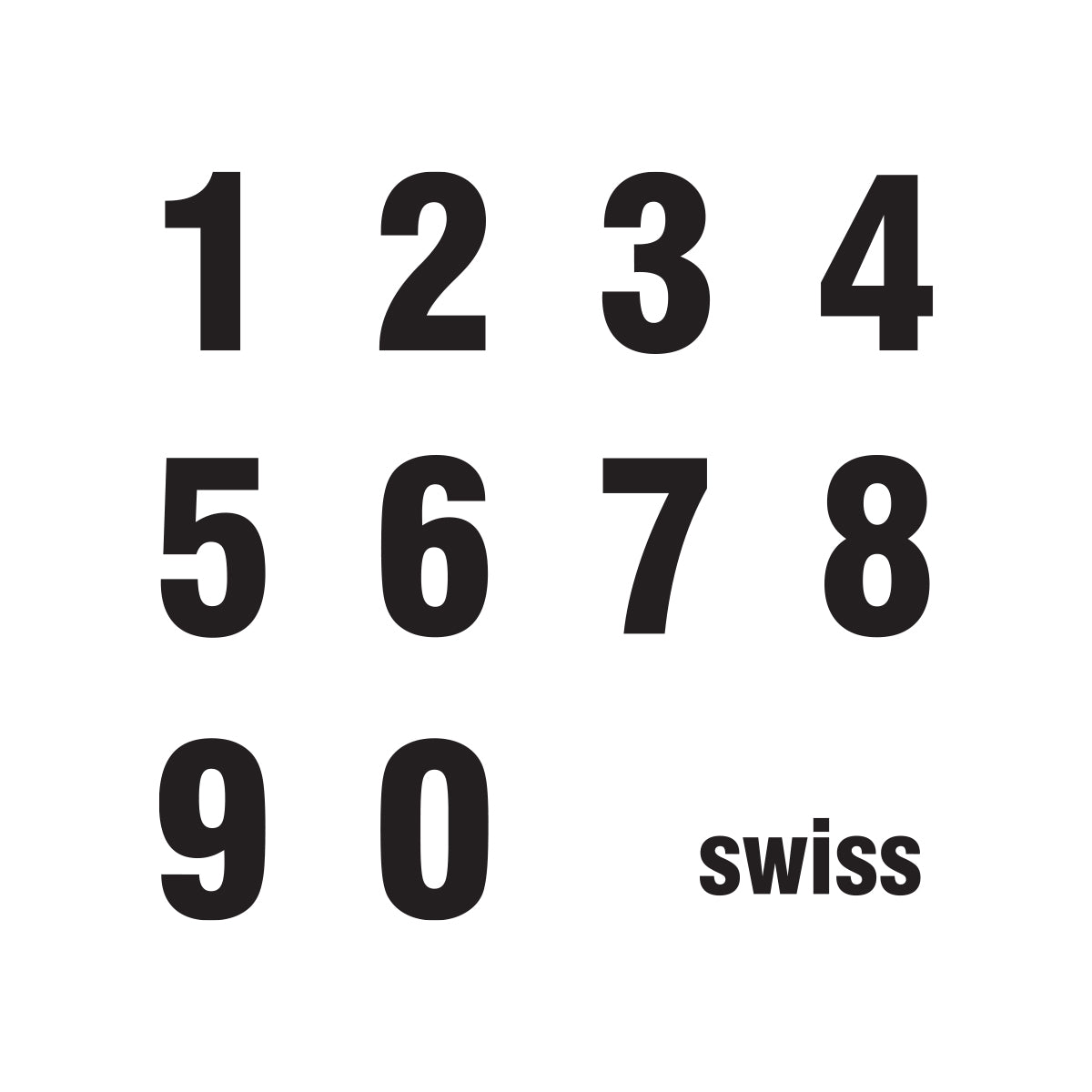Swiss Number in Circle.