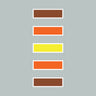 Coloured vertical slats.